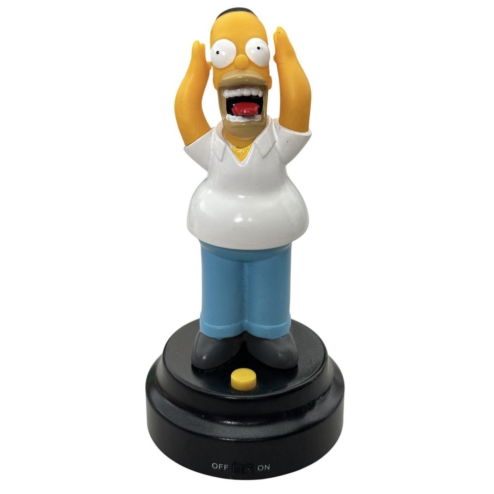 Homer Simpson Talking Dash Board Mount Figurine from 2004 5.5" Tall Sound Works